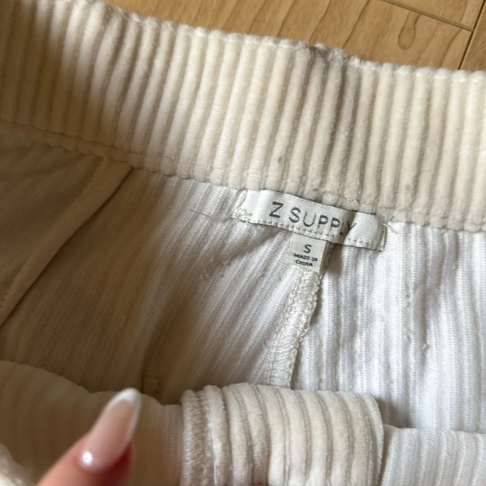 Striped Cream Wide-Leg Pants - Image 3