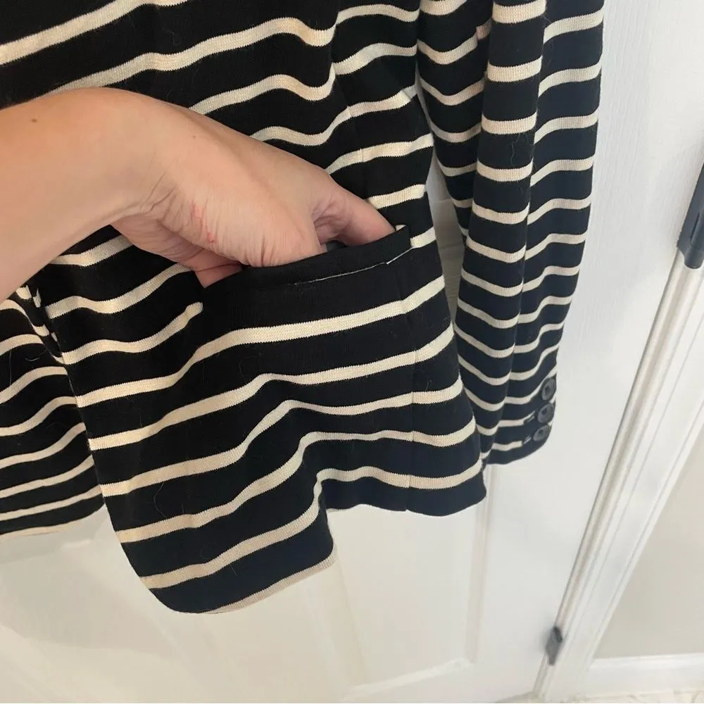 A New Day Black Stripes Button Detail Soft Blazer Women’s Size S - Image 5