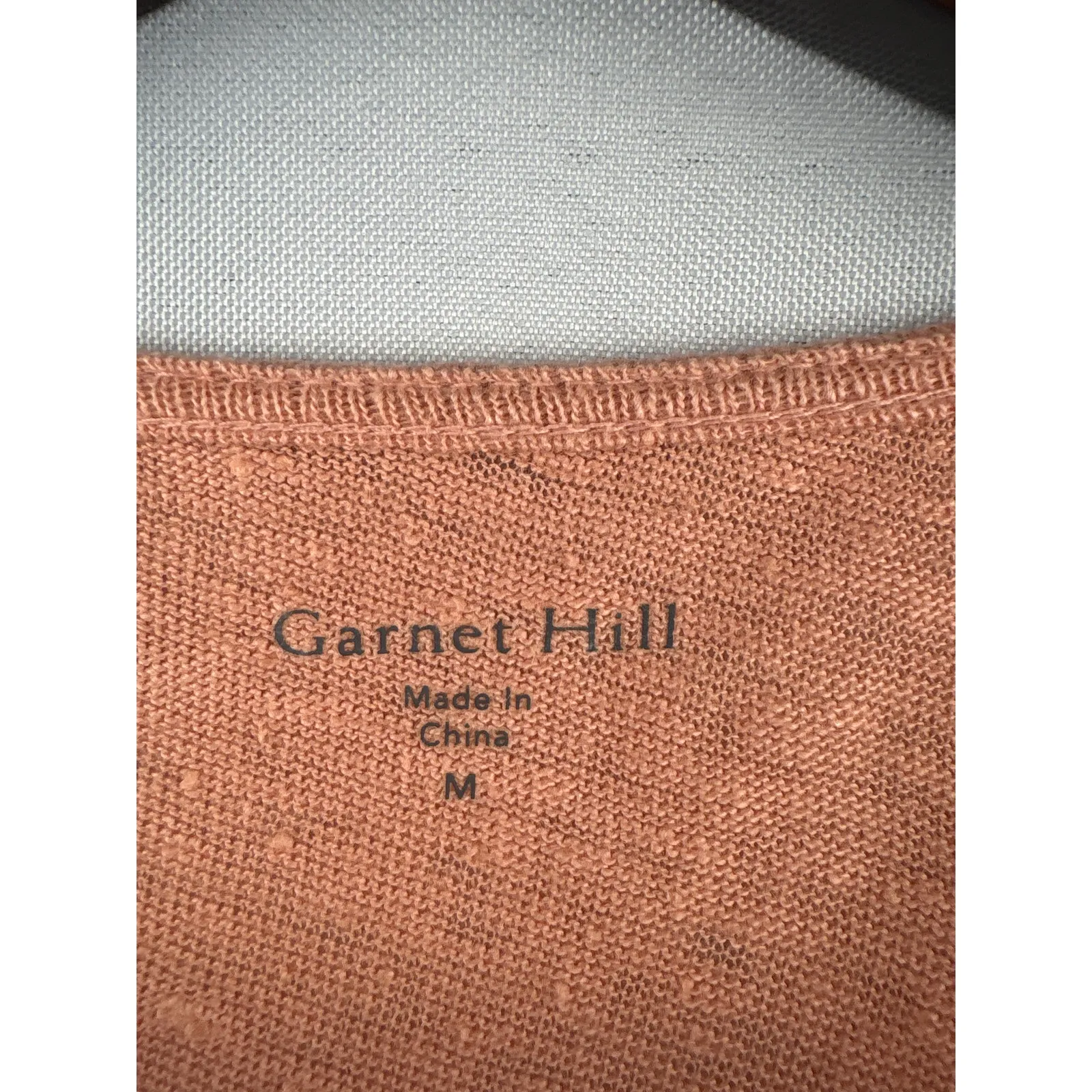 Women’s Garnet Hill Medium Peach Linen Tank - Image 4