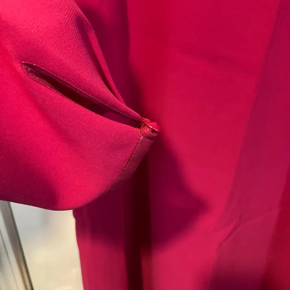 Armani Jeans women’s size 12 US / 48 IT mesh shoulder no stretch fuchsia dress Pink - Image 3