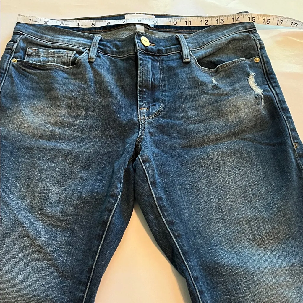 Frame Denim Le Garçon Straight Leg Mid Rise Size 27 - Image 4