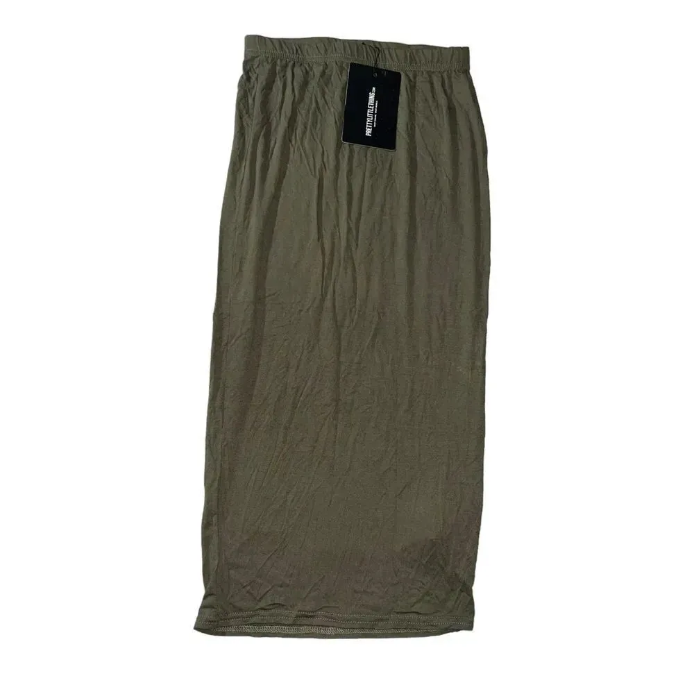 NWT‎ Pretty Little Thing Jersey Midi Skirt Size 2 - Image 3
