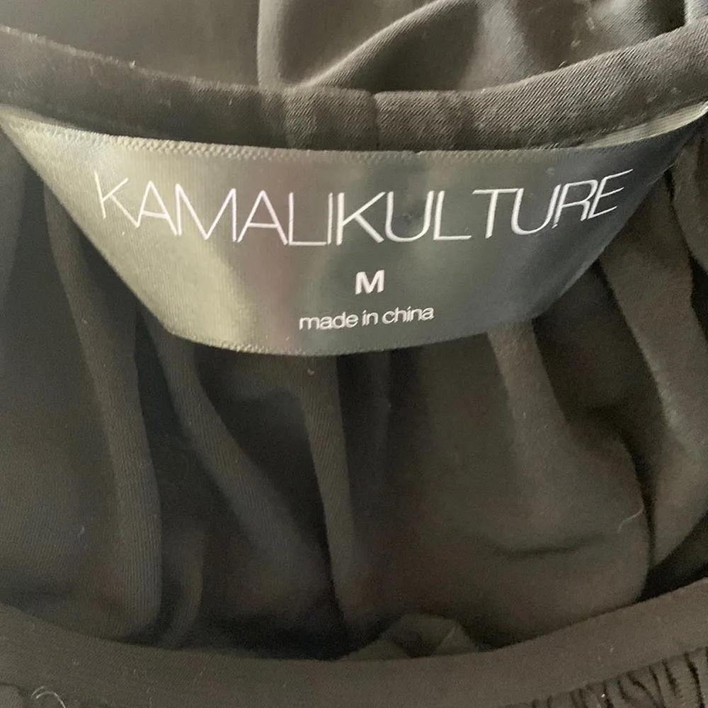 Kamali Kulture Shirred Neckline Solid Black Dress - Image 13