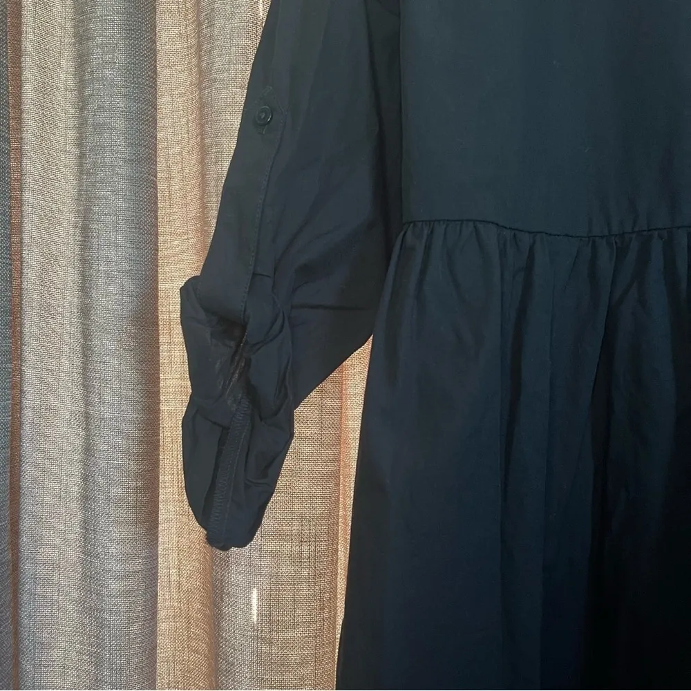 Gap Maternity Black Button Down Shirt Dress Size Large - Image 10