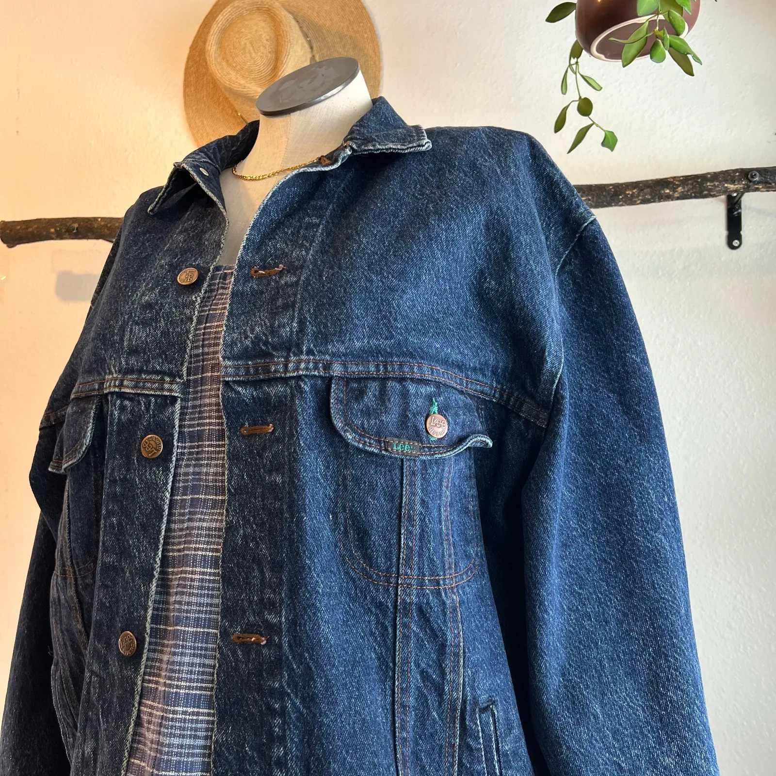 Lee Riders VIntage 1990s 100% Cotton USA Made Jean Denim Jacket Size Large - Image 10