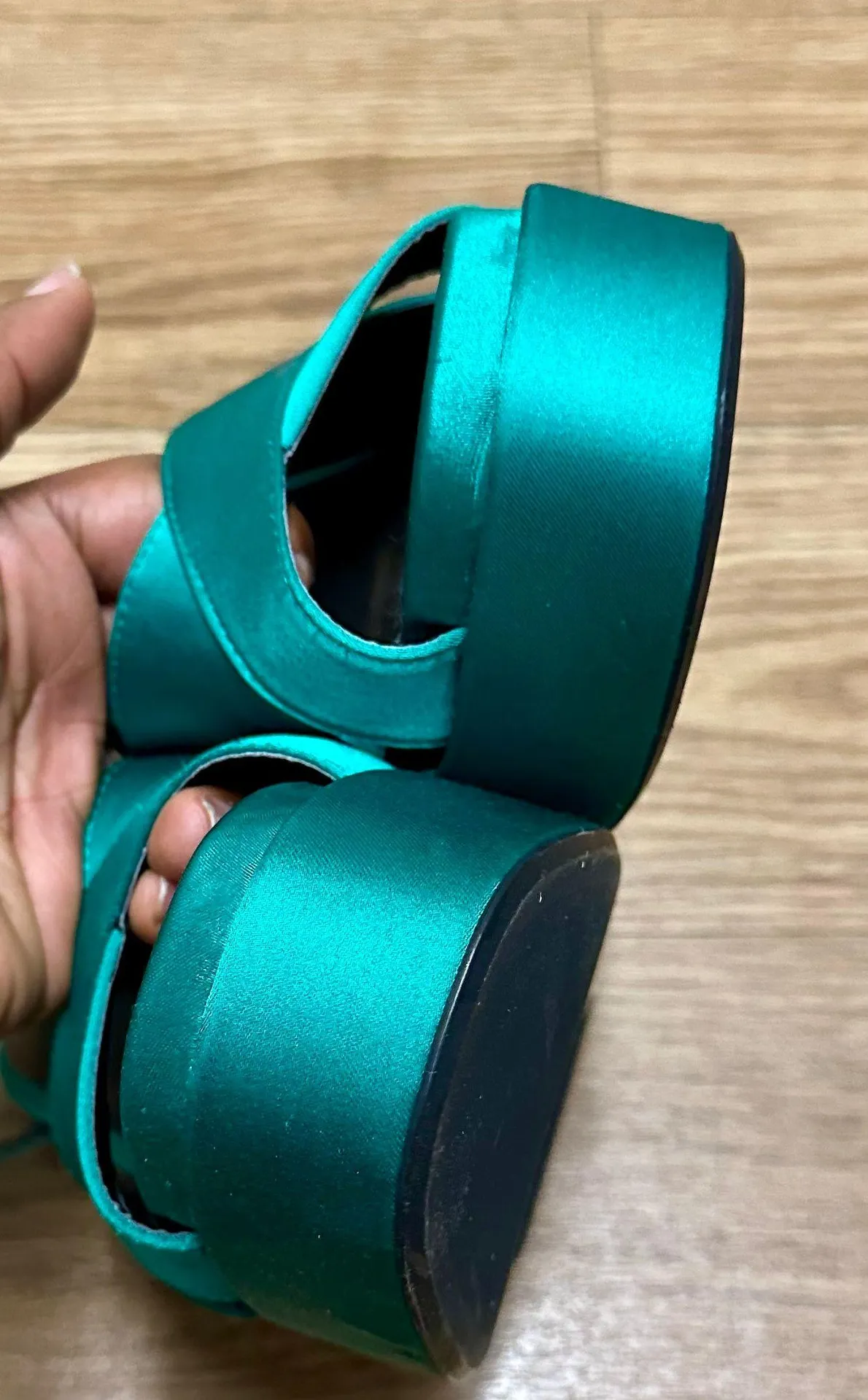 Square toe Block Heels Platform Floral Sandals - Image 6