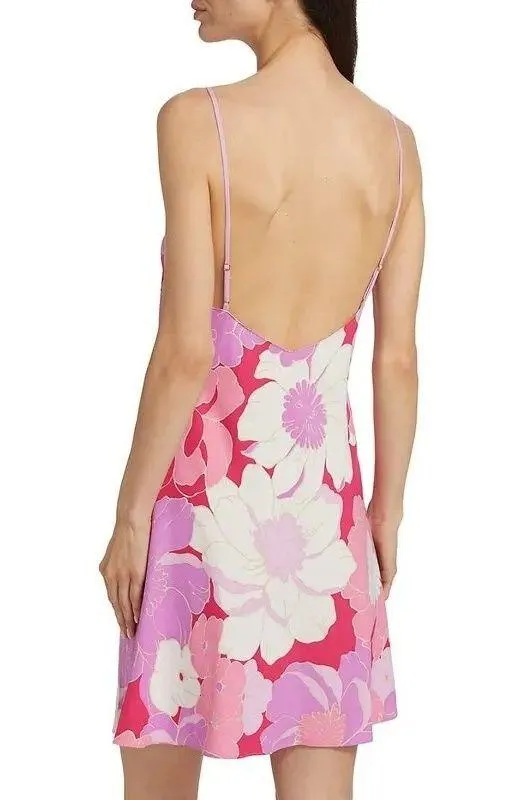 Natori's XS Croisette minidress Lingerie Sleepwear Slip Pajama Dress Satin Night - Image 1