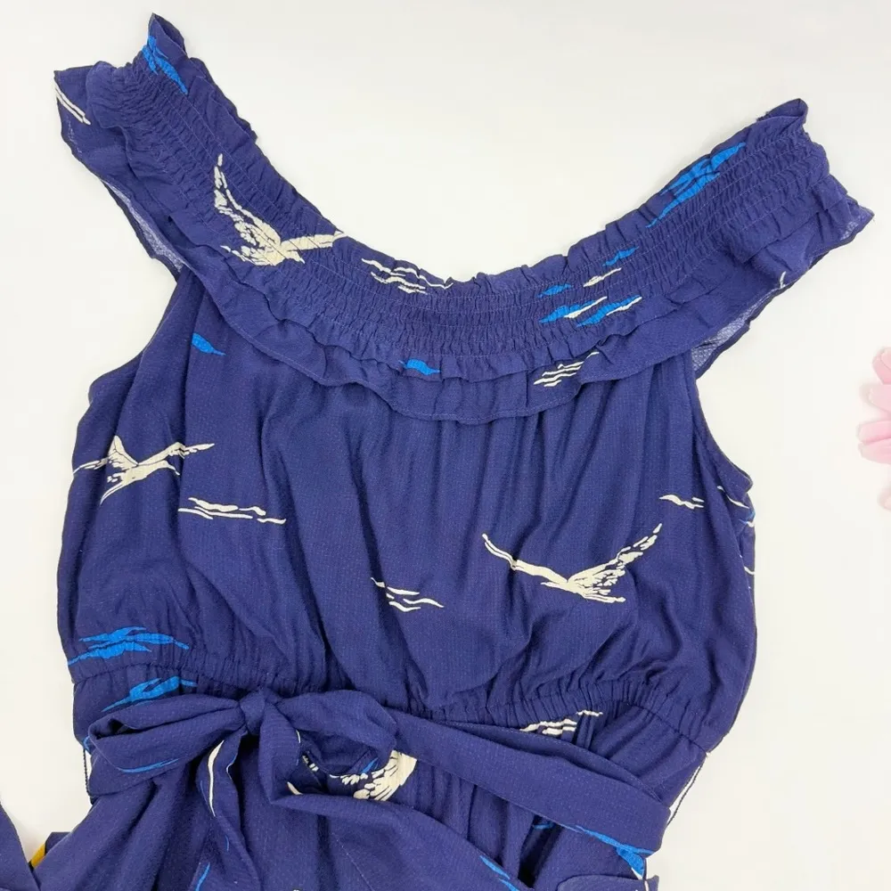 Anthropologie 48 Of 52 Conversations Colloquial Off Shoulder Nautical Midi Dress - Image 6