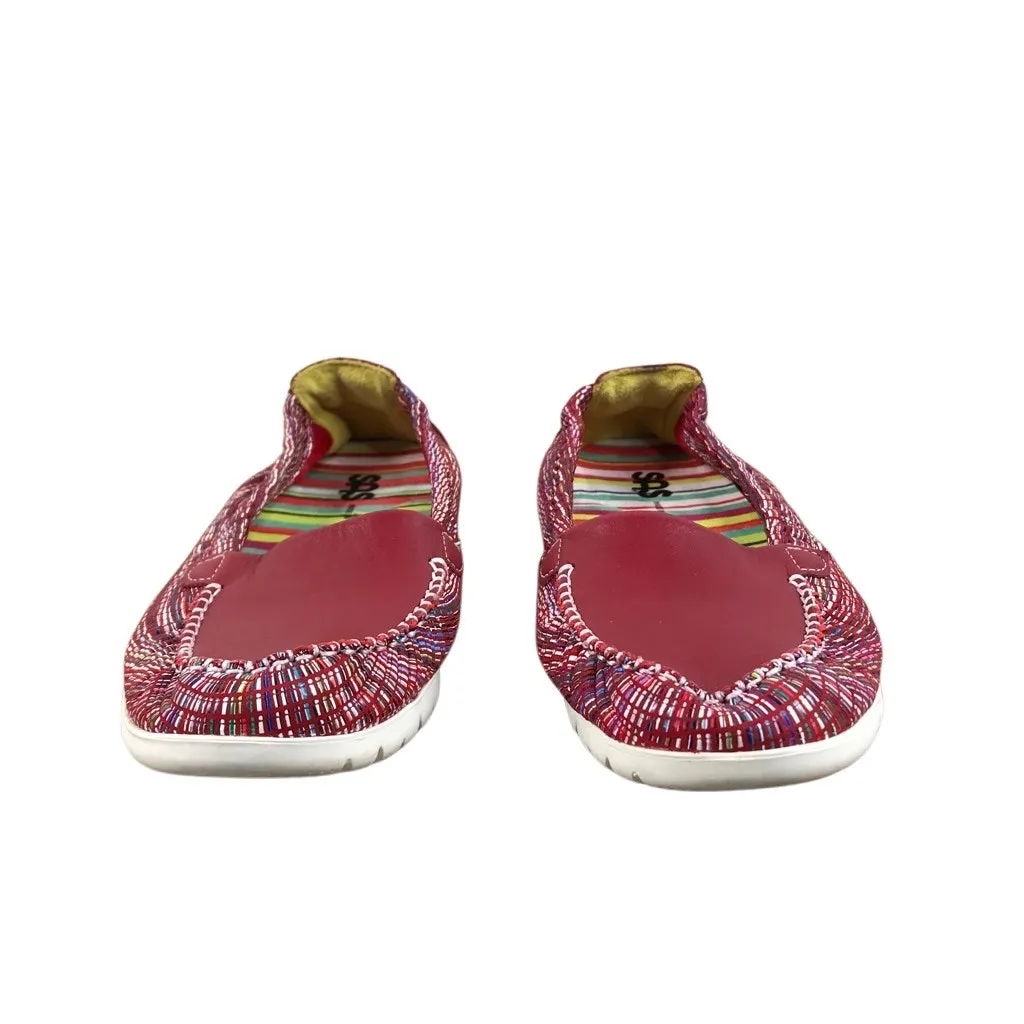 SAS Sunny Slip On Leather Loafer Women 9N Red/Rainbow Everyday Comfort Made USA Red Size 9 - Image 4