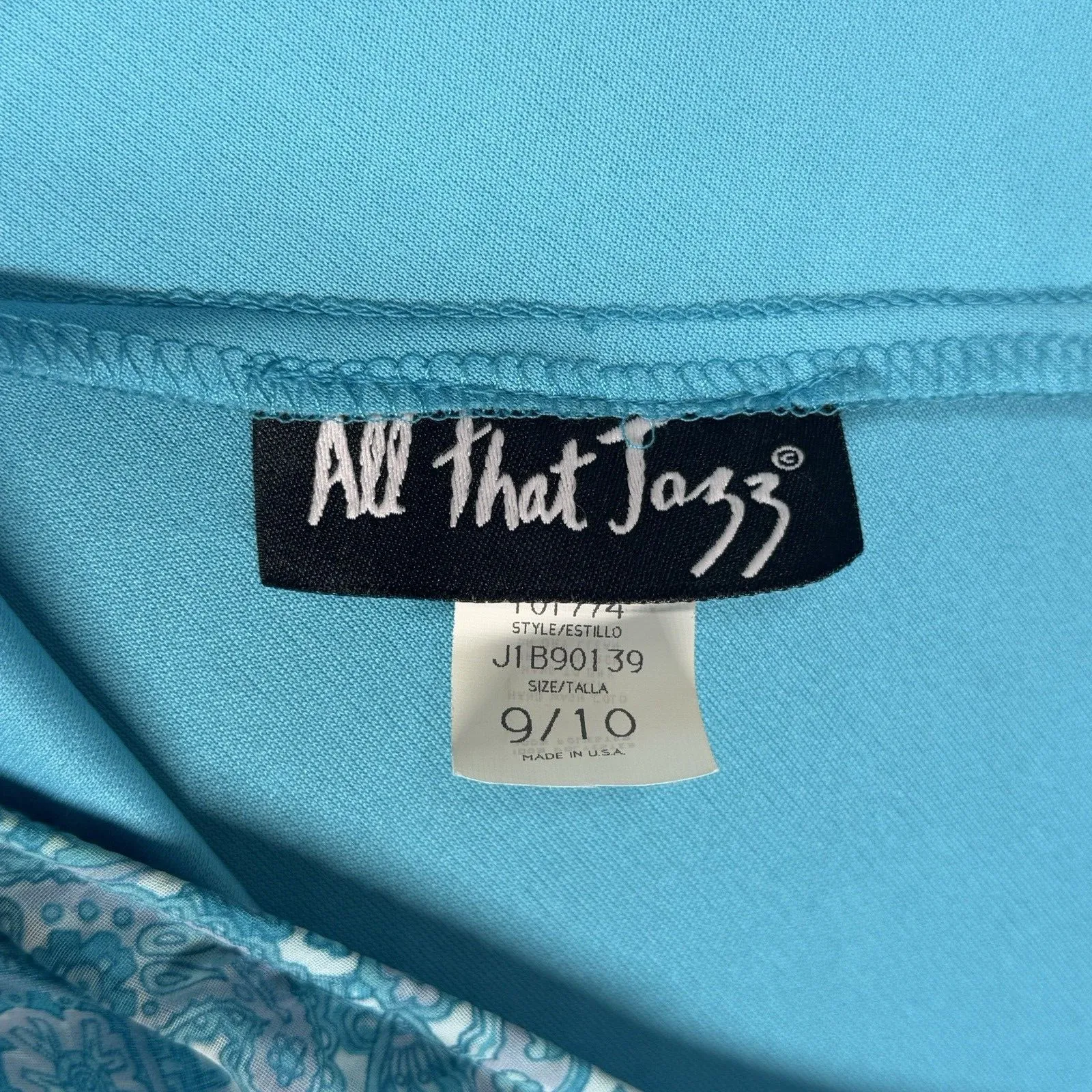 All That Jazz Dress Womens 8 Blue‎ White Paisley Babydoll Boho Fairy Peasant Y2K - Image 7