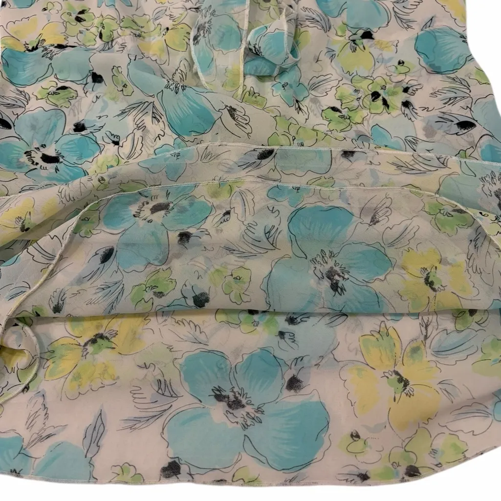 VTG Tailor B Moss Floral Cami Y2K 90s Forest Fairycore Blue Green Size Large - Image 12