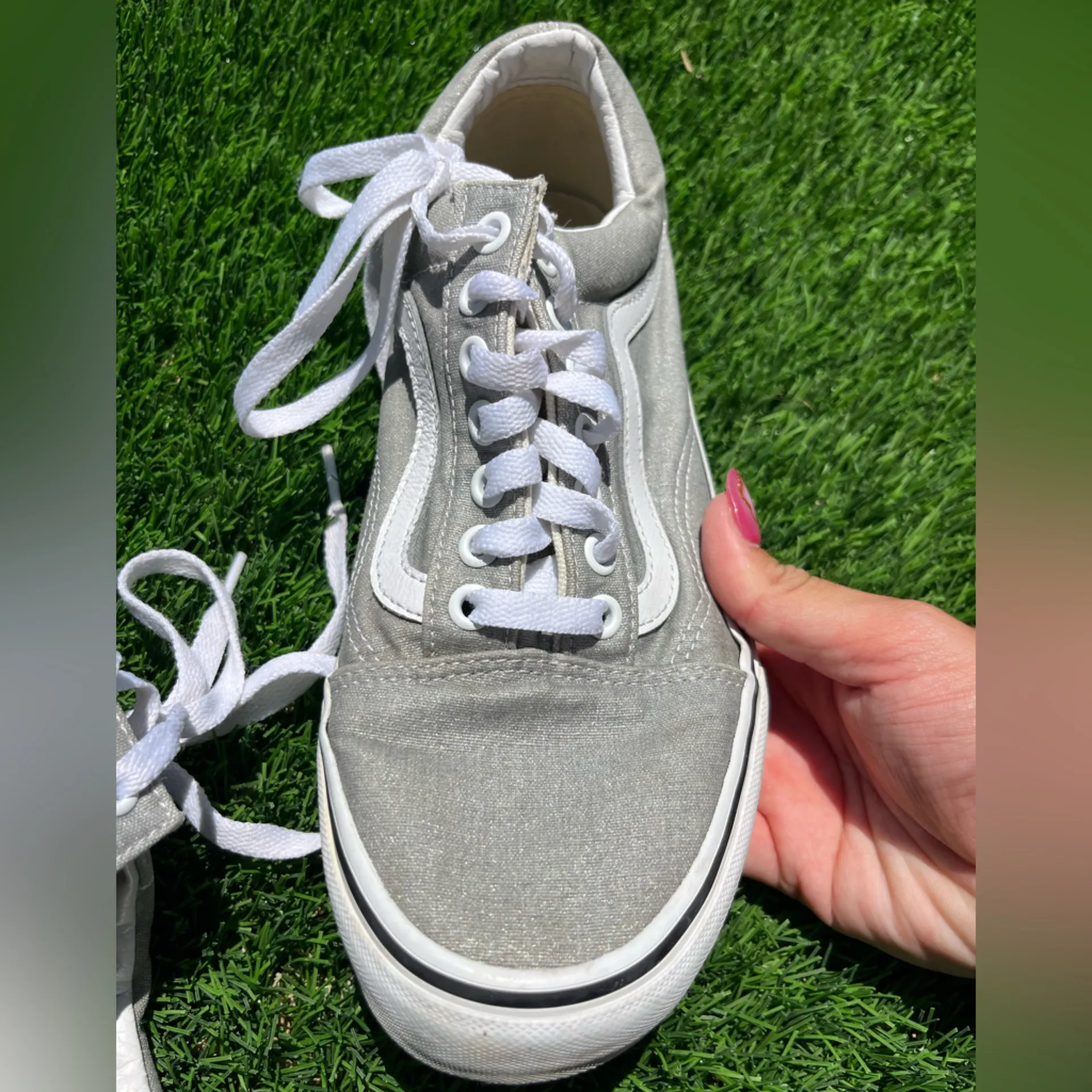 Vans Metallic Gray Sneakers - Image 6