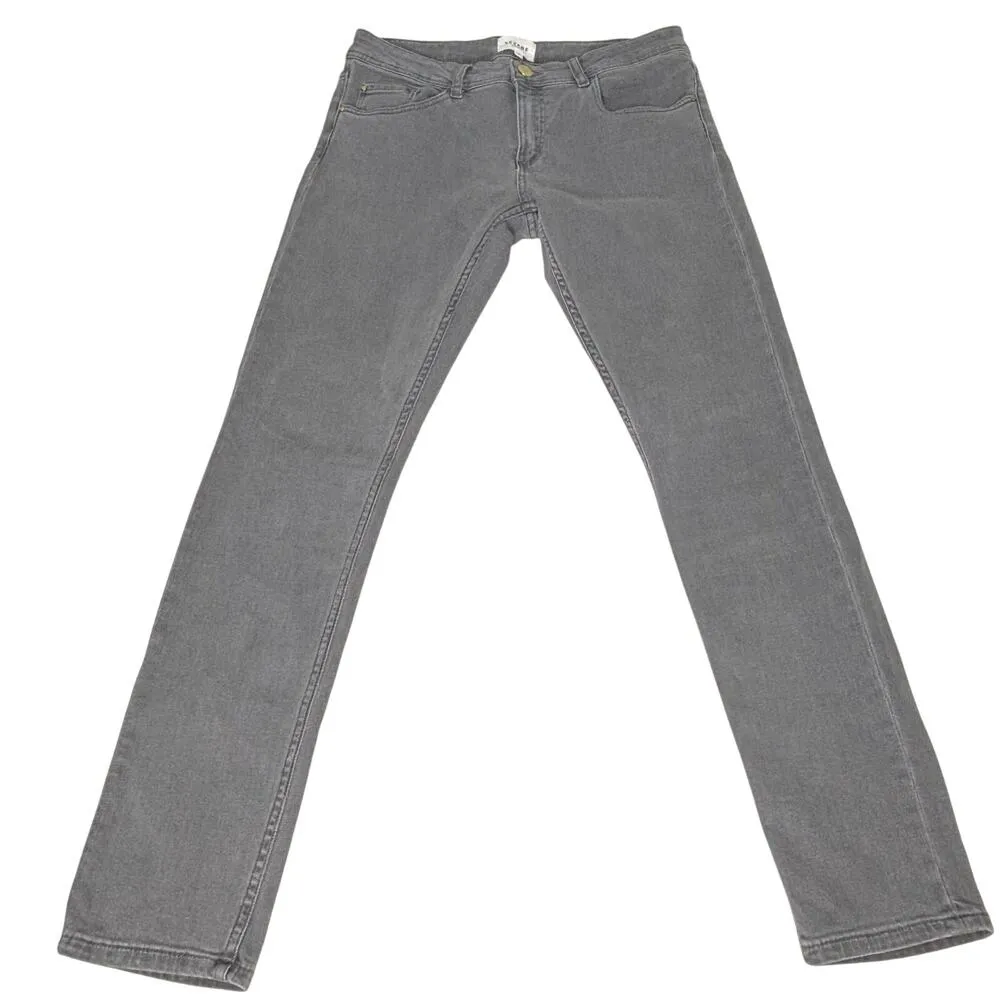 Sezane Denim The Perfect 7/8 Slim Skinny Grey Ankle Jeans 32 - Image 2