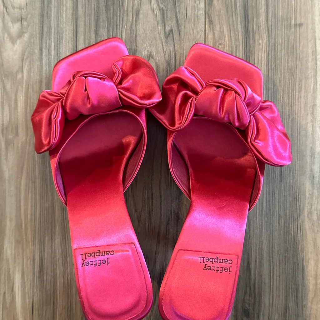 Jeffrey Campbell Fuchsia Satin Heels - Image 2