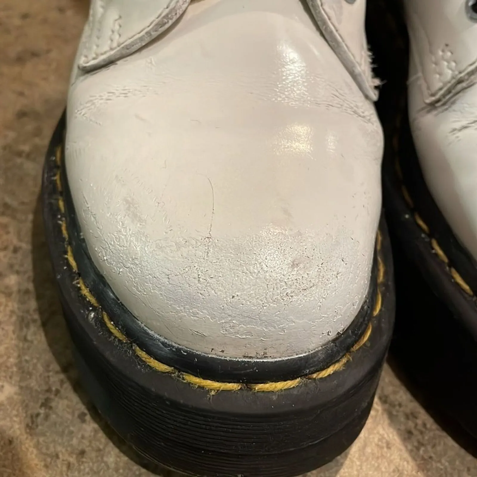 Dr Martens White Jadon Leather Boot Unisex Size 5W 4M EU36 - Image 4