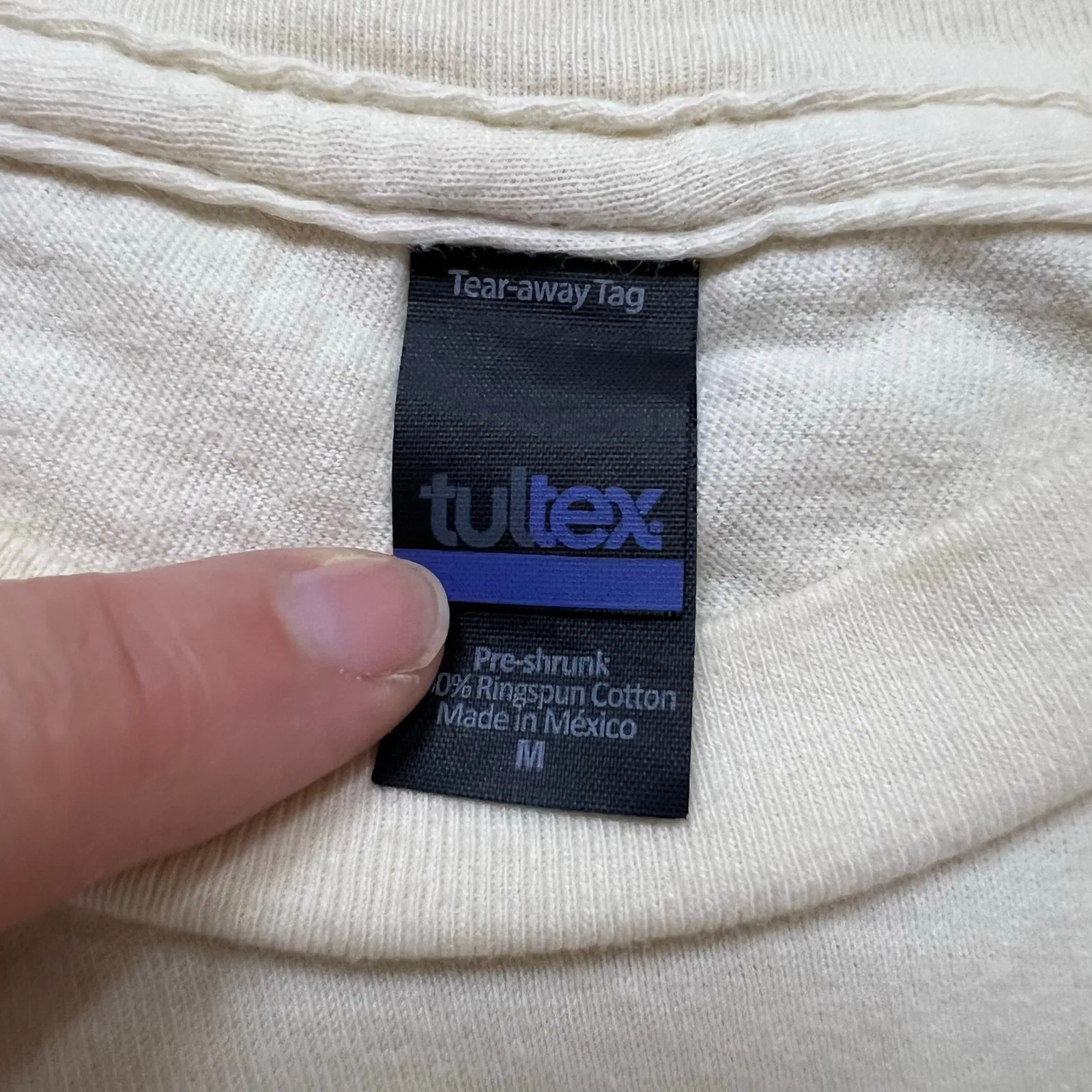 North Central University Womens T Shirt Top Go North Short Sleeve Beige Blue Med - Image 7