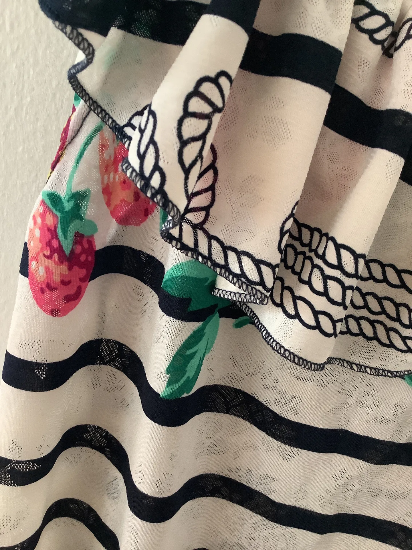 Cute Fruity Summer Top Blue Size M - Image 4