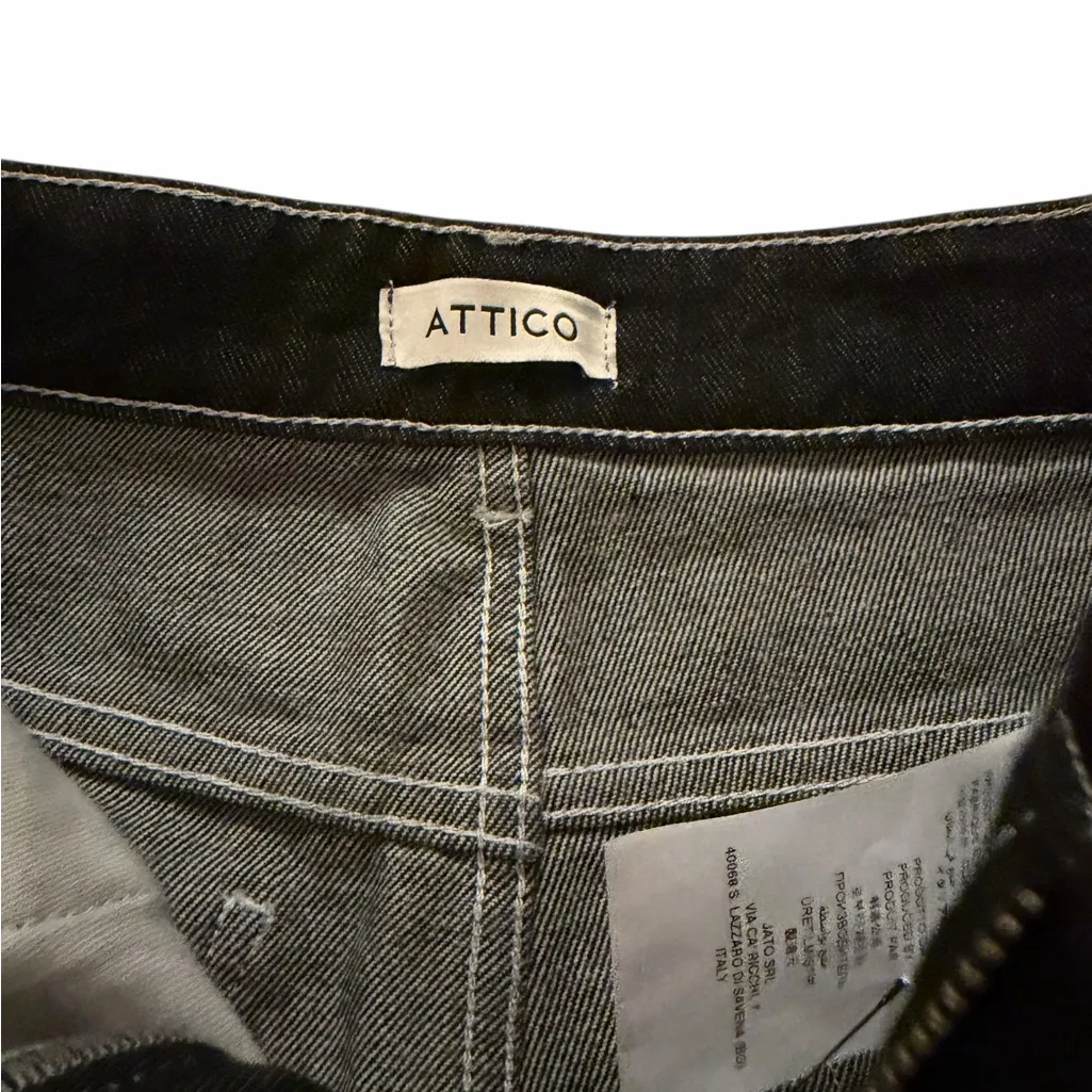 The Attico "Blanca" black high waist crop jean size 0 $375 trendy jeans - Image 10