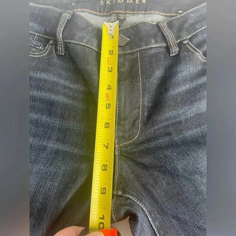 White House Black Market‎ Distressed Skimmer Jeans Patch Stretch Size 4 EUC! - Image 10