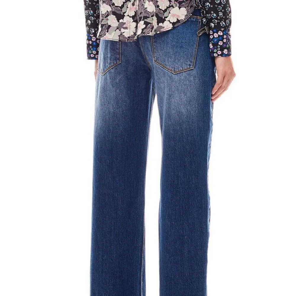 Rebecca Taylor High Rise  Wide Leg Jeans - Image 8