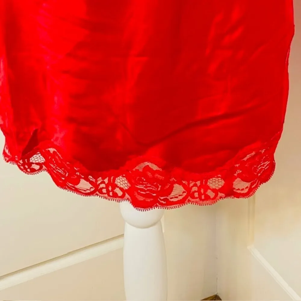 Victoria’s Secret Vintage Gold Label 100% Silk Satin Lace Slip Dress Medium - Image 3