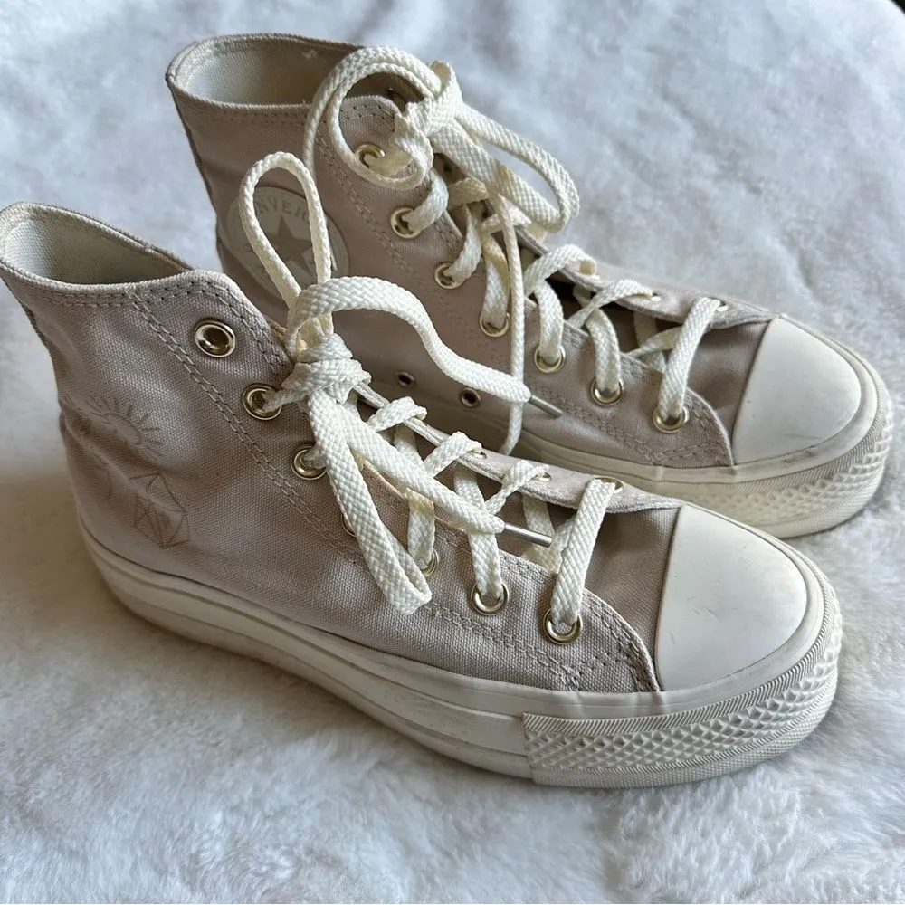 Converse Desert Sand Festival Platform Sneakers Women’s Size 6.5 - Image 3