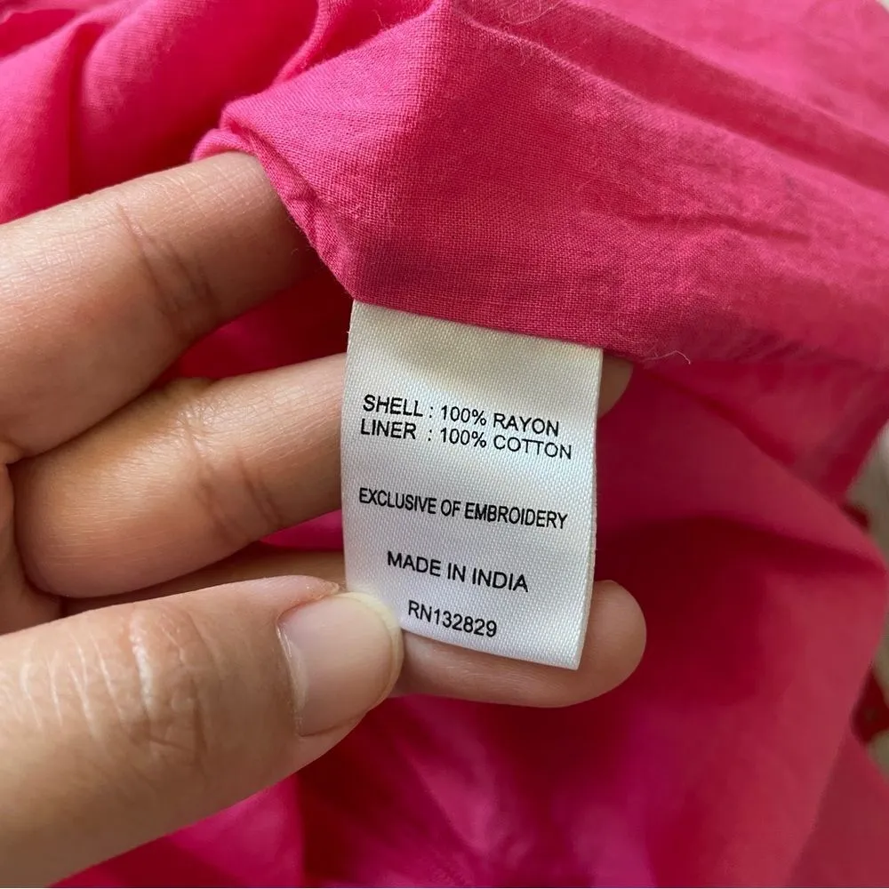 Lovers + Friends (NWT) Aella Mini Dress Pink (xsmall) eyelet puff sleeve party - Image 10