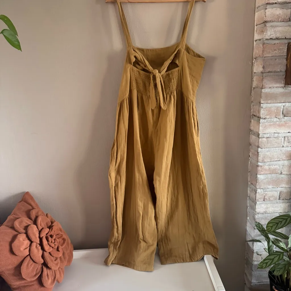 KATE‎ QUINN Gauze Jumpsuit Tan Size L - Image 5