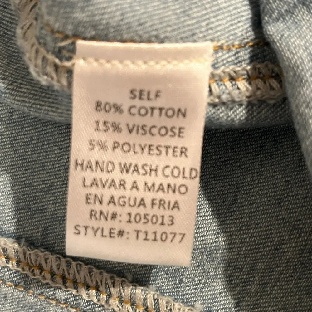 Savanna Jane Denim Rhinestones Corset Crop Top L Shabby Chic Cowgirl Blue Size L - Image 7