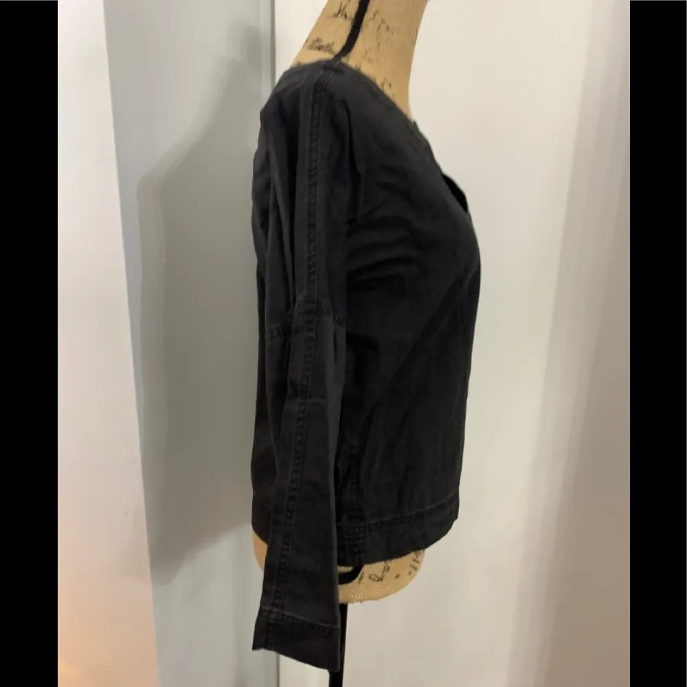 Madewell Denim Black Side-Laced Top - Image 5