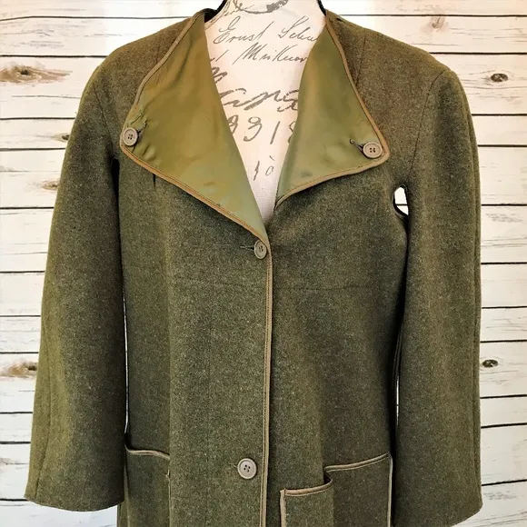 Vintage Army Jacket 1940’s World War II Green Size M - Image 2
