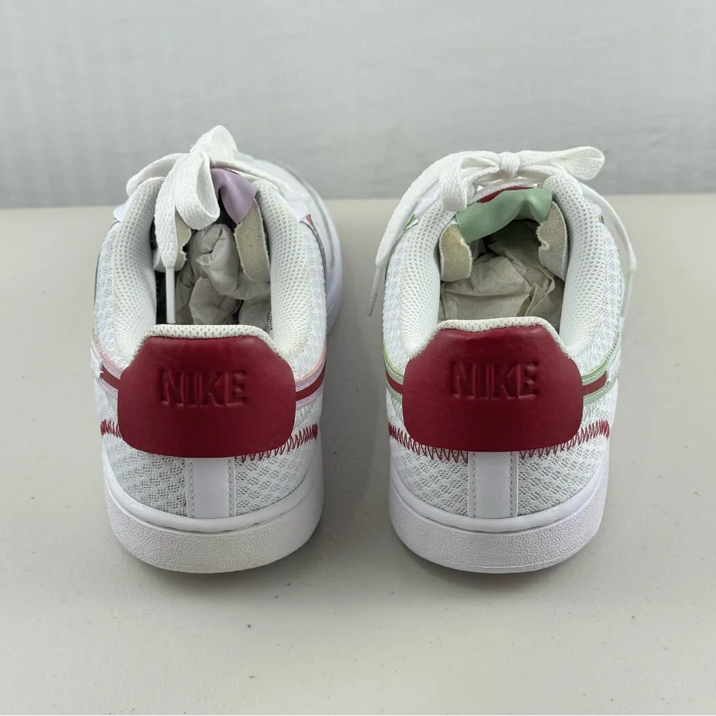 Nike Court Vision Low Premium Valentine’s White & Red Sneakers Women’s 10 EUR 42 - Image 5