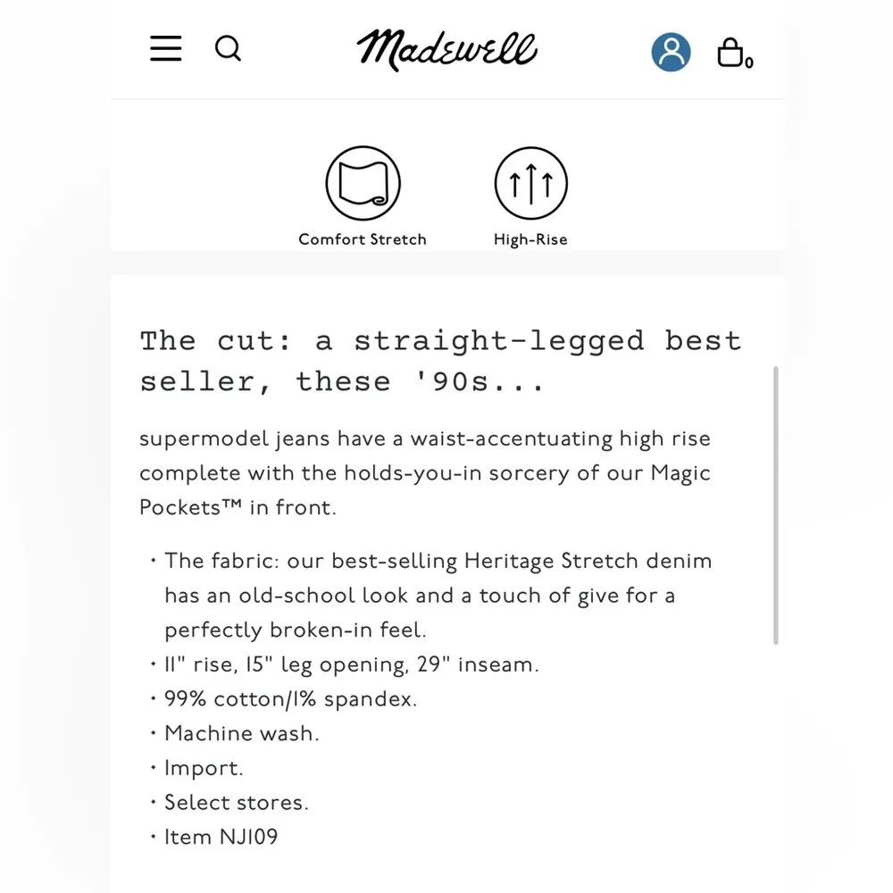 Madewell  Perfect Vintage Straight Jean in Ferman Wash - Image 5