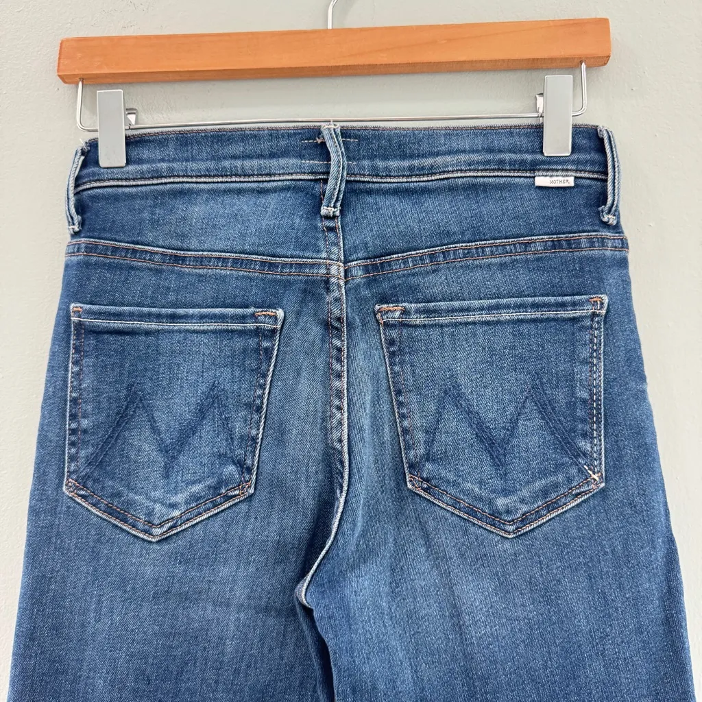 MOTHER The Insider Crop Step Fray Sweet and Sassy 26 Blue - Image 5