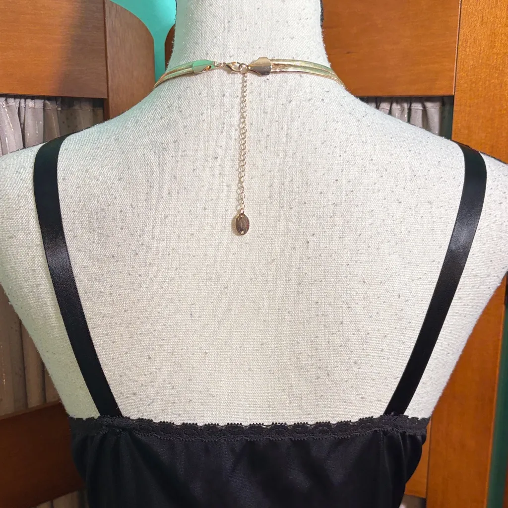 Wonder Maid Vintage Elegant Black Lace Slip Dress Size undefined - Image 9