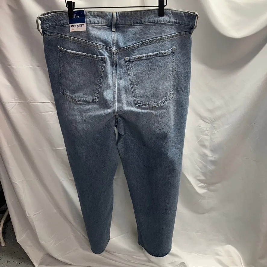 Old Navy Ski-Hi Wide Leg Extra High Rise Jeans Womens‎ 20 Light wash distressed - Image 11