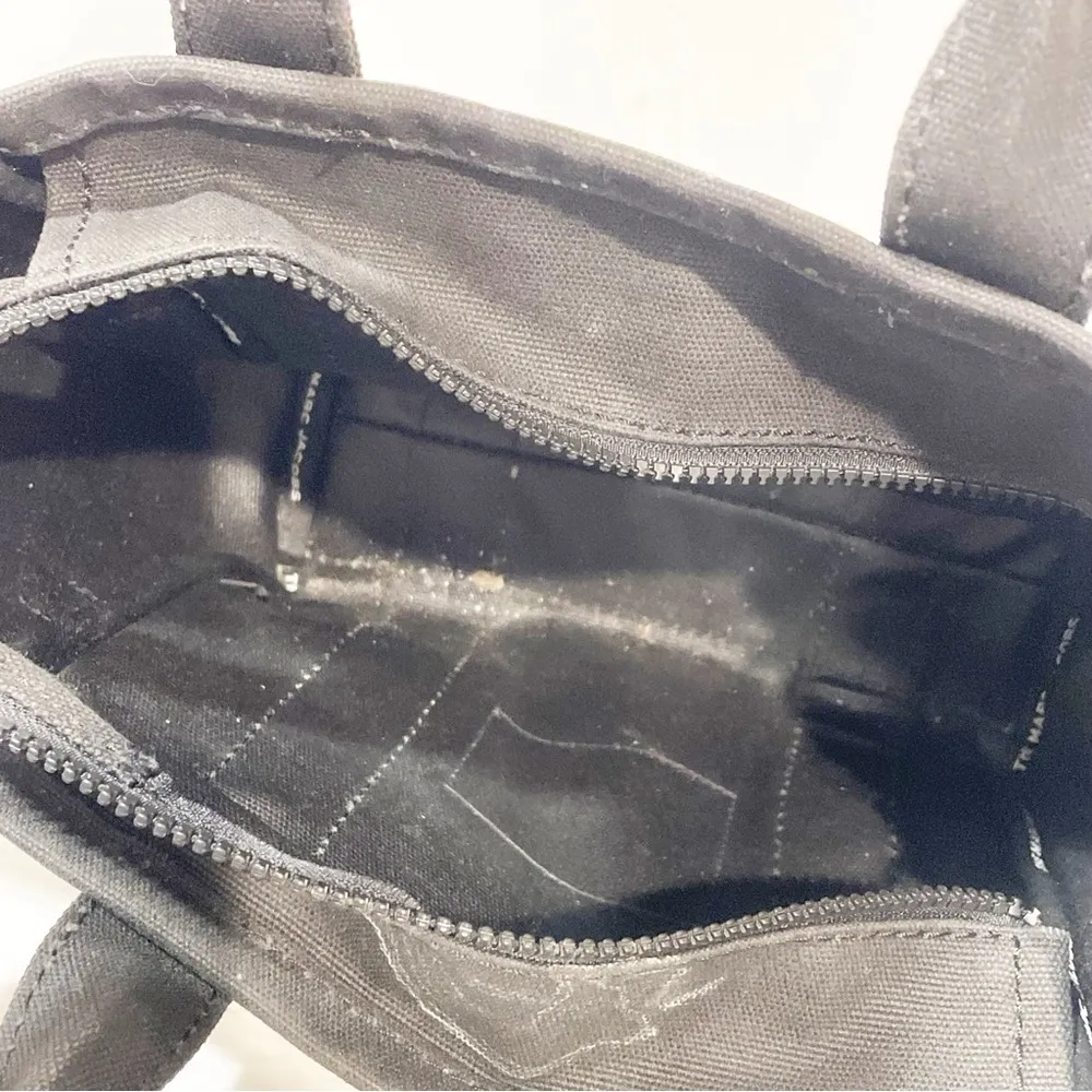 Marc Jacobs Women's The Small Tote Bag Black Canvas Crossbody Strap - Image 3