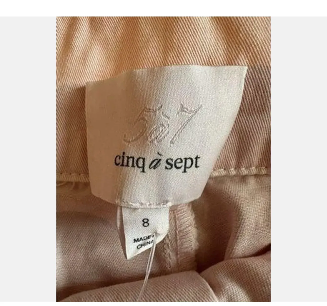 Sz 8 Twill Cotton Shorts In Blush Pink ! Peach Fabulous - Image 8