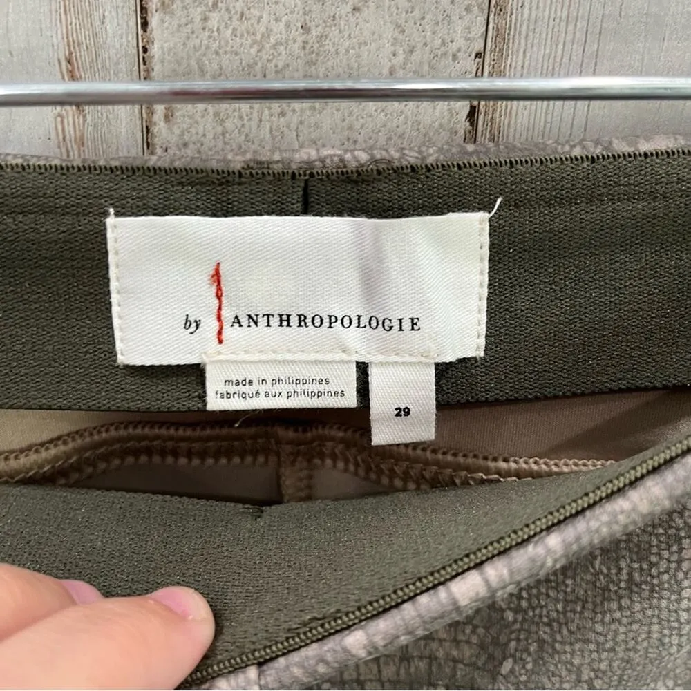 By Anthropologie The Essential Skinny Ankle Crocodile Pant Women’s Sz 29 - Image 2