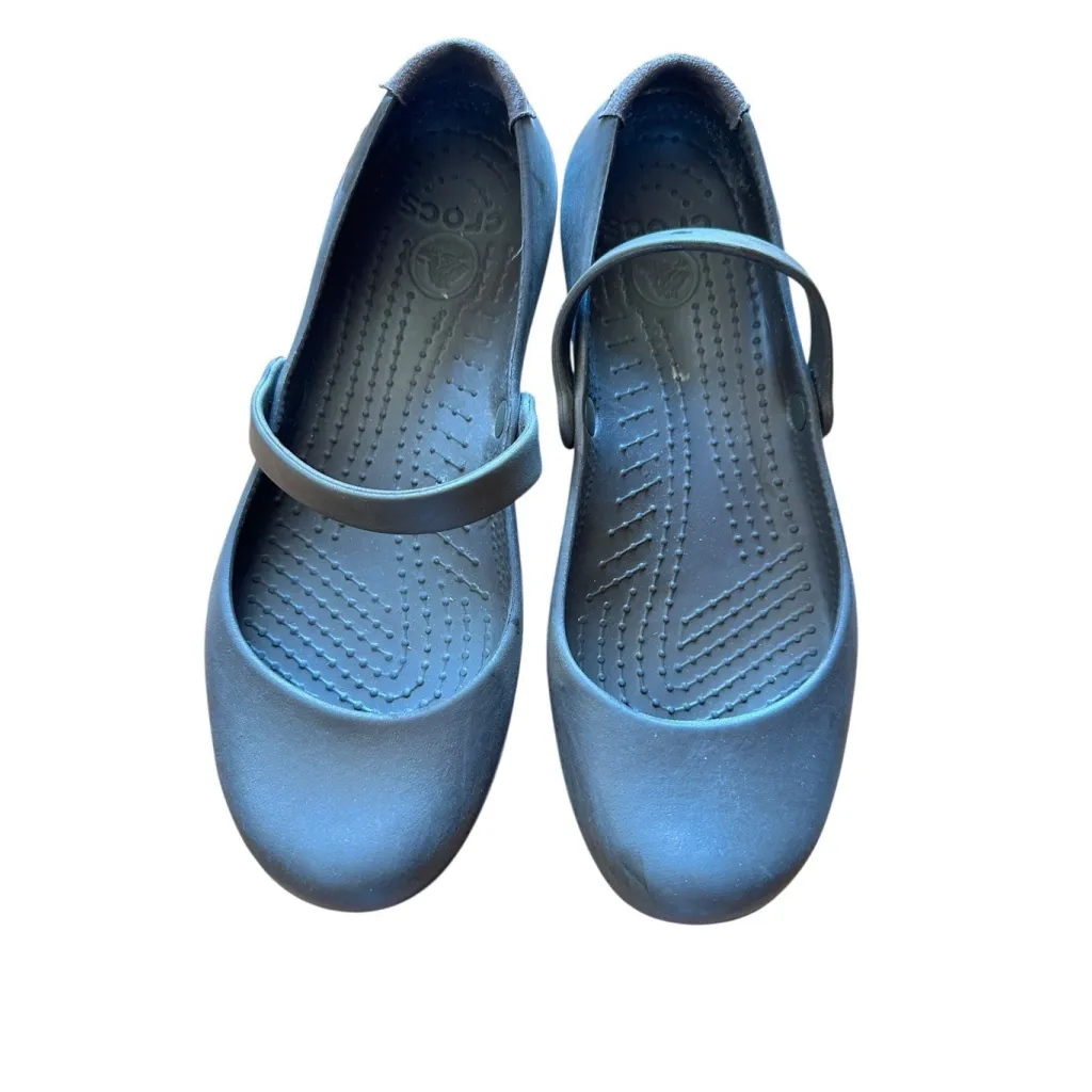 Crocs Alice Womens Size 7 Grey Mary Jane Non Slip Work Shoes Comfort Clogs - Image 3