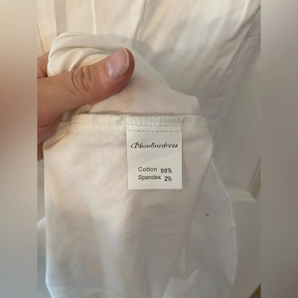 Bbonlinedress | White 1950s Cocktail Dress (without petticoat), Size M Size M - Image 4