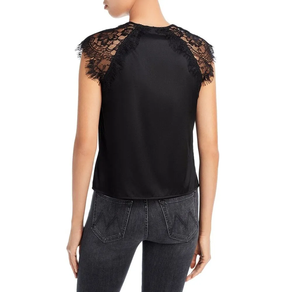 Generation Love Anya Silk V-Neck Lace Trim Top – NWT Small, Sold Out Sample - Image 5