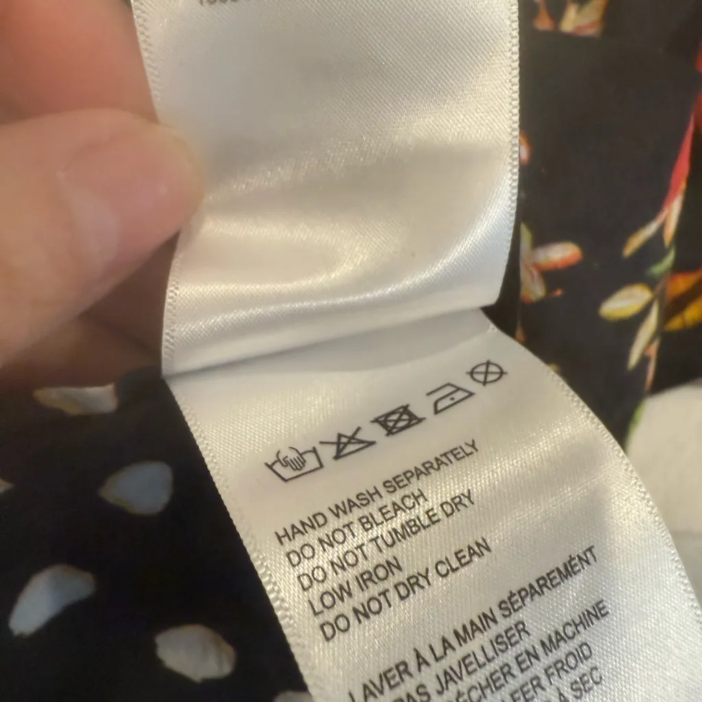 FARM RIO Cocoa Paradise Puff Sleeve Maxi Dress Tropical Fruit Black size Medium - Image 7