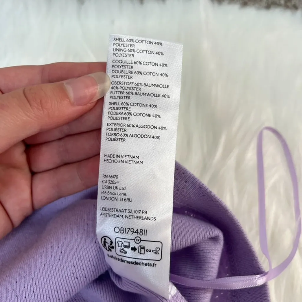 Urban Outfitters Kimchi Blue Light Purple Lace Tube Top Women's Large - Image 5