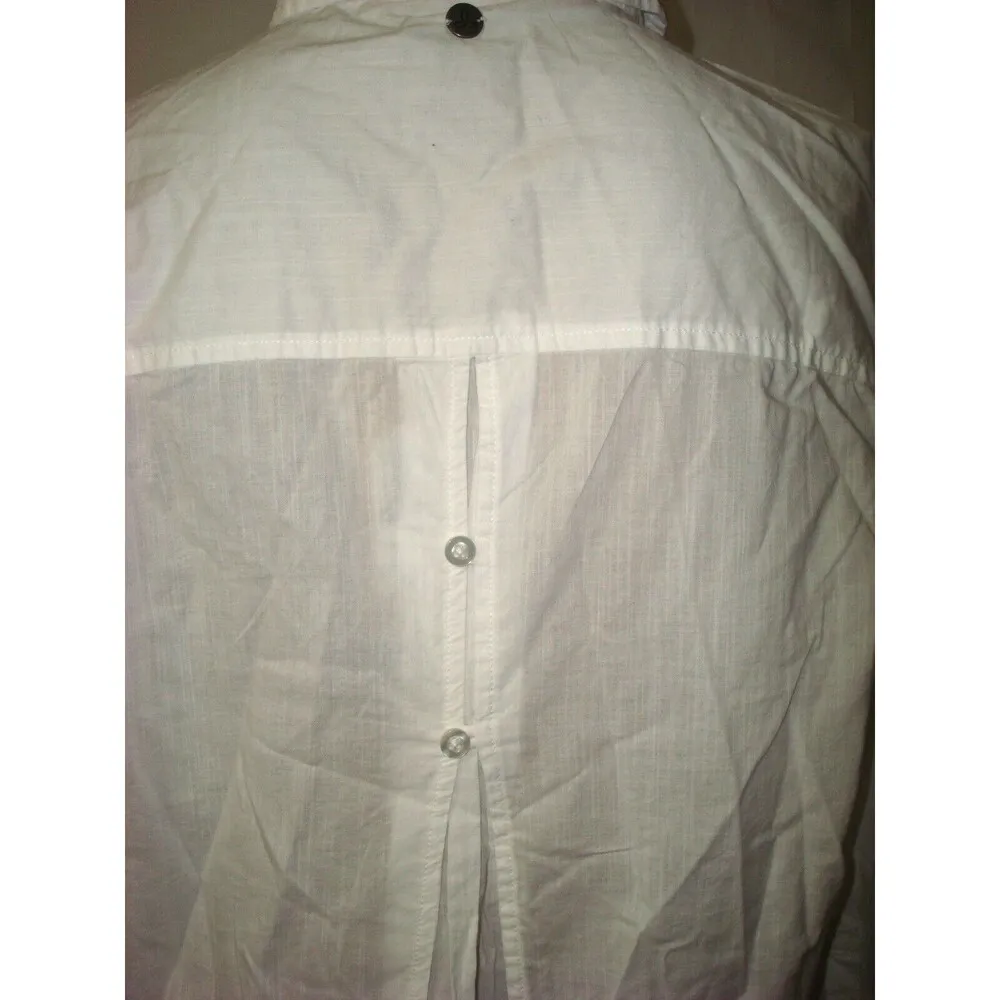 New NWT Womens Prana White Shirt Dress Organic Tunic M Coverup Mauzy Pockets - Image 6