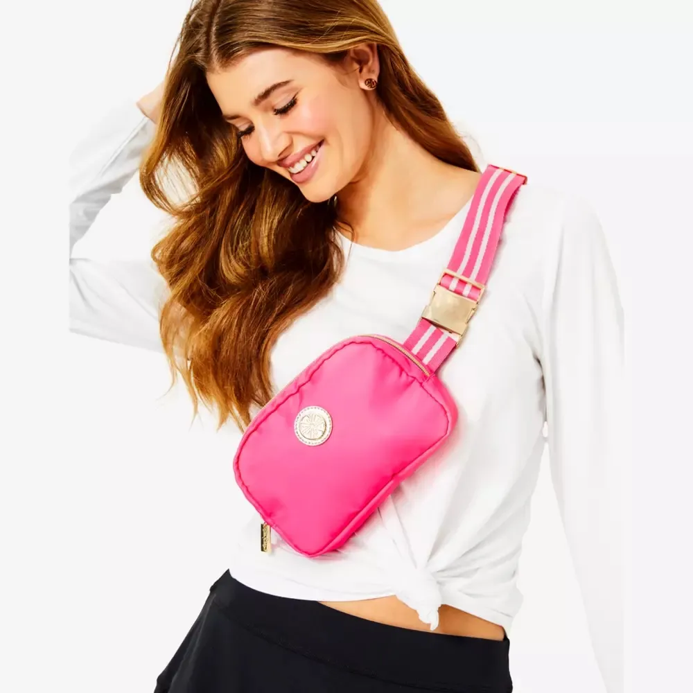 NWT Lilly Pulitzer Jeanie Belt bag pink fuchsia Barbie sold out - Image 2