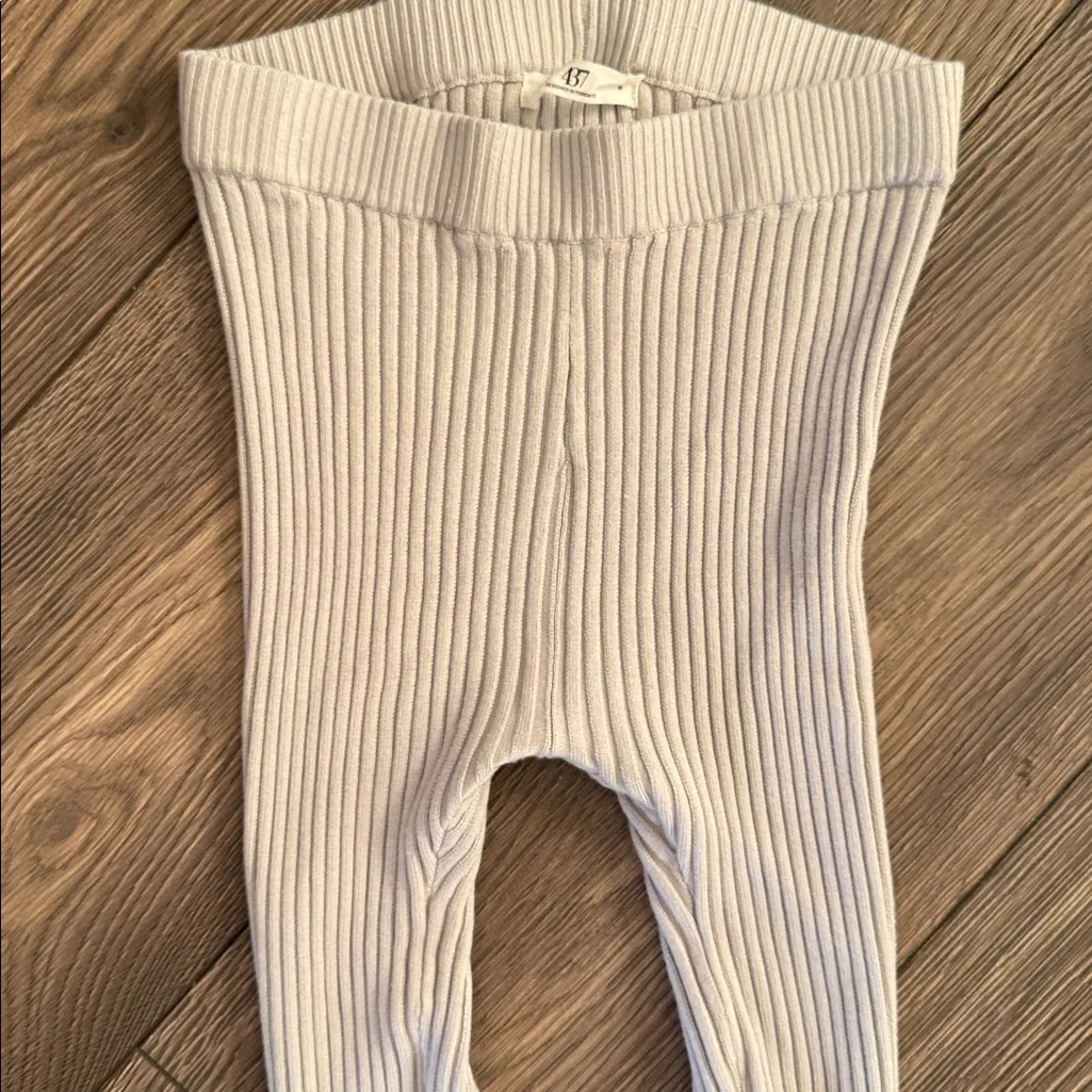 Beige 437 Ribbed Knit Sweater pants leggings - Image 6