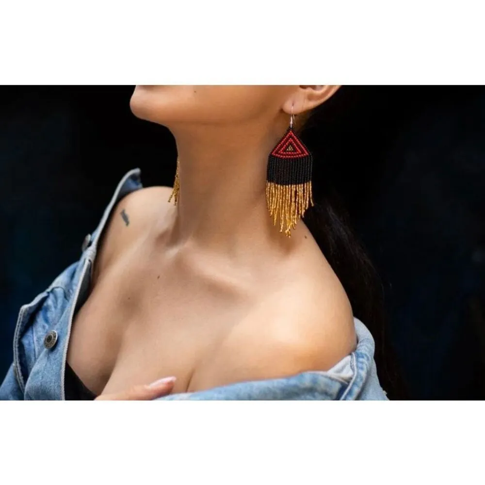 MEXICAN BEADED EARRINGS - Image 8