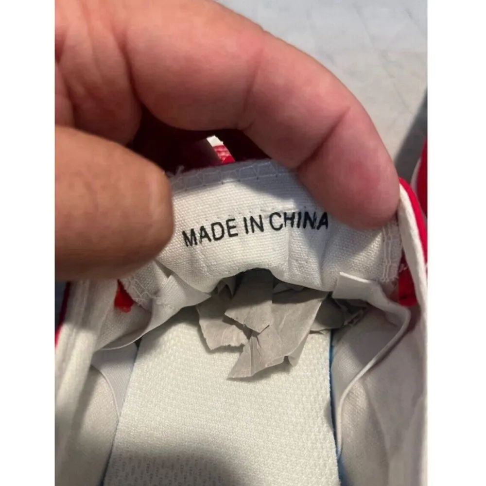 Fashion Fefoe Canvas Sneakers Womens Size 7 US Red Low Top Casual Shoes - Image 4