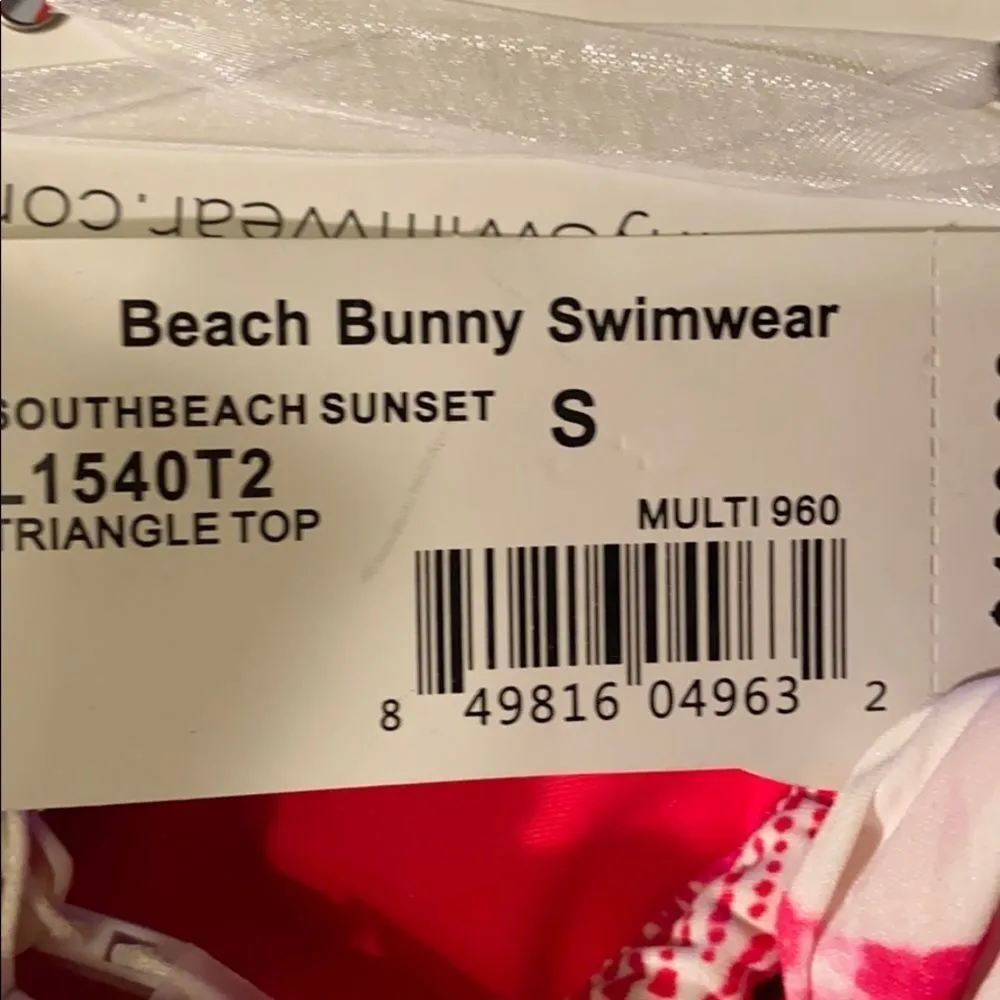 Beach Bunny South Beach Sunset Triangle Bikini‎ Top nwt - Image 5